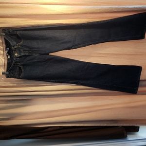 Express Vintage Low Rise Flare Long Jeans